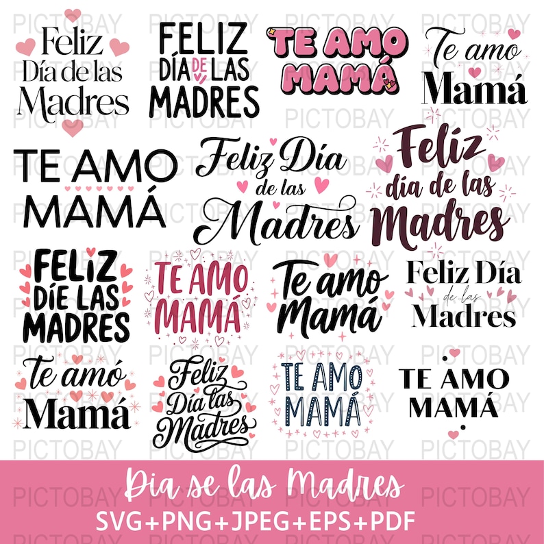 Dia De Las Madres SVG PNG | Mother's Day Digital Download | Spanish ...