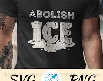 Download digital de Abolish Ice SVG PNG | Gráfico de protesto antigelo | Clipart ativista para projetos "faça você mesmo"