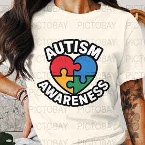 Autism Awareness PNG, Instant Download, Digital Autism Art, Printable Autism Clipart, Autism Spectrum Image