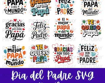 Paquete SVG del Día del Padre / 15 diseños únicos para el Día del Padre / Descarga digital