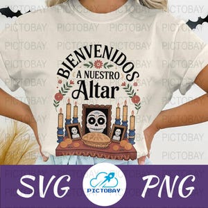 Día de los Muertos PNG Sublimation Image, Sugar Skull Clipart, Digital Download, Day of the Dead Art, Halloween Printable Design
