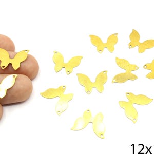 11 Pcs Brass Dainty Butterfly Charm, Beautiful Butterfly Pendant, Mini Flying Animal Connector, Brass Supplies For Jewelry Makings