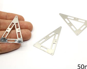 Großer Dreieck Anhänger aus Silber für Halskette (50 x 32 mm)