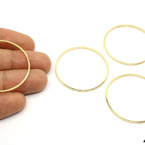 2 stuks vergulde platte cirkel schakel, grote gouden bedel, dunne gouden ronde bedel, holle cirkel gouden ring, gouden benodigdheden voor sieraden maken