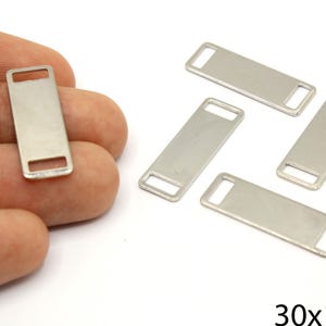 Silver Plated Stick Bar Connector, Silver Rectangle Bar Charm, Vertical Line Charm, Bar Drop Earrings, Silver Supplies for Jewelry Makings