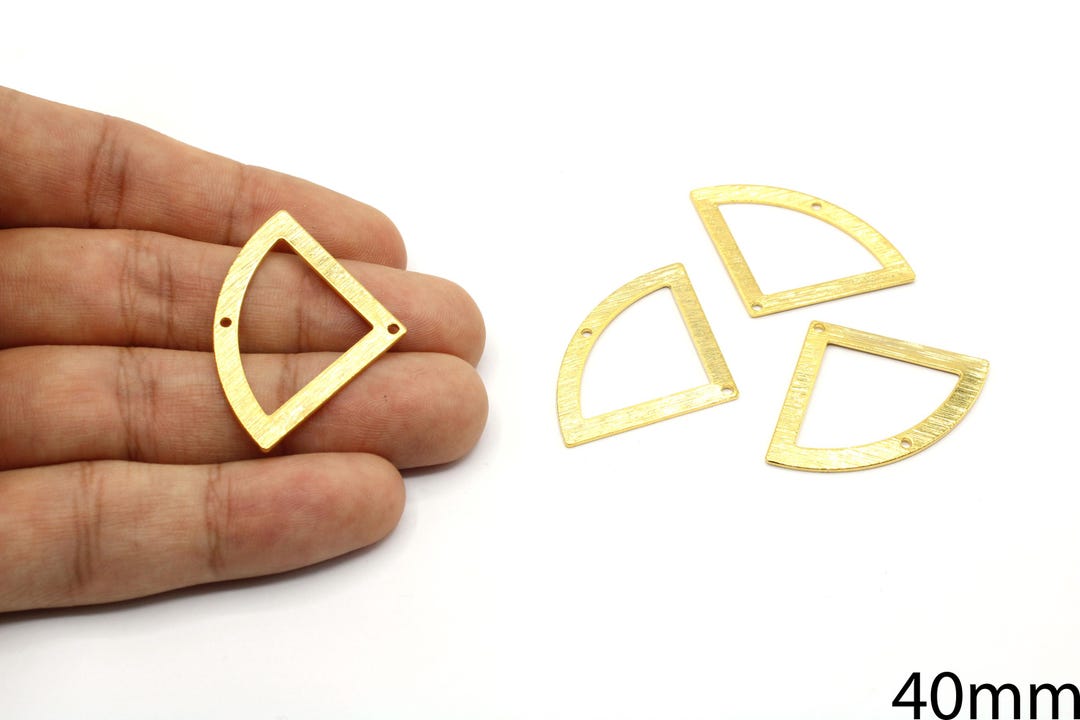Triangular Connection Frame Gold Plated Triangle Frame Connector, Brushed Quarter Circle (27x40mm ...