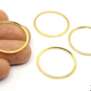 2 stuks vergulde cirkelbedel, gouden platte ringconnector, gouden gesloten ronde cirkelschakel, gouden ringframe, gouden benodigdheden voor sieraden maken