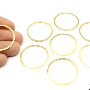 8 stuks messing grote cirkel bedel, blanco rond frame, gesloten ring, ronde connector, cirkelring hanger, messing benodigdheden voor het maken van sieraden