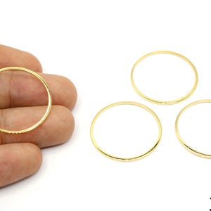 4-delige vergulde grote cirkelbedel, blanco rond frame, grote gesloten ring, ronde verbinding, cirkelring, gouden benodigdheden voor sieraden