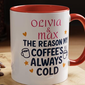 Personalized Mom Mug - Cold Coffee Club - Custom Kids Names - Funny Mothers Day Gift - New Mom Gift - Custom Coffee Mug for Mom