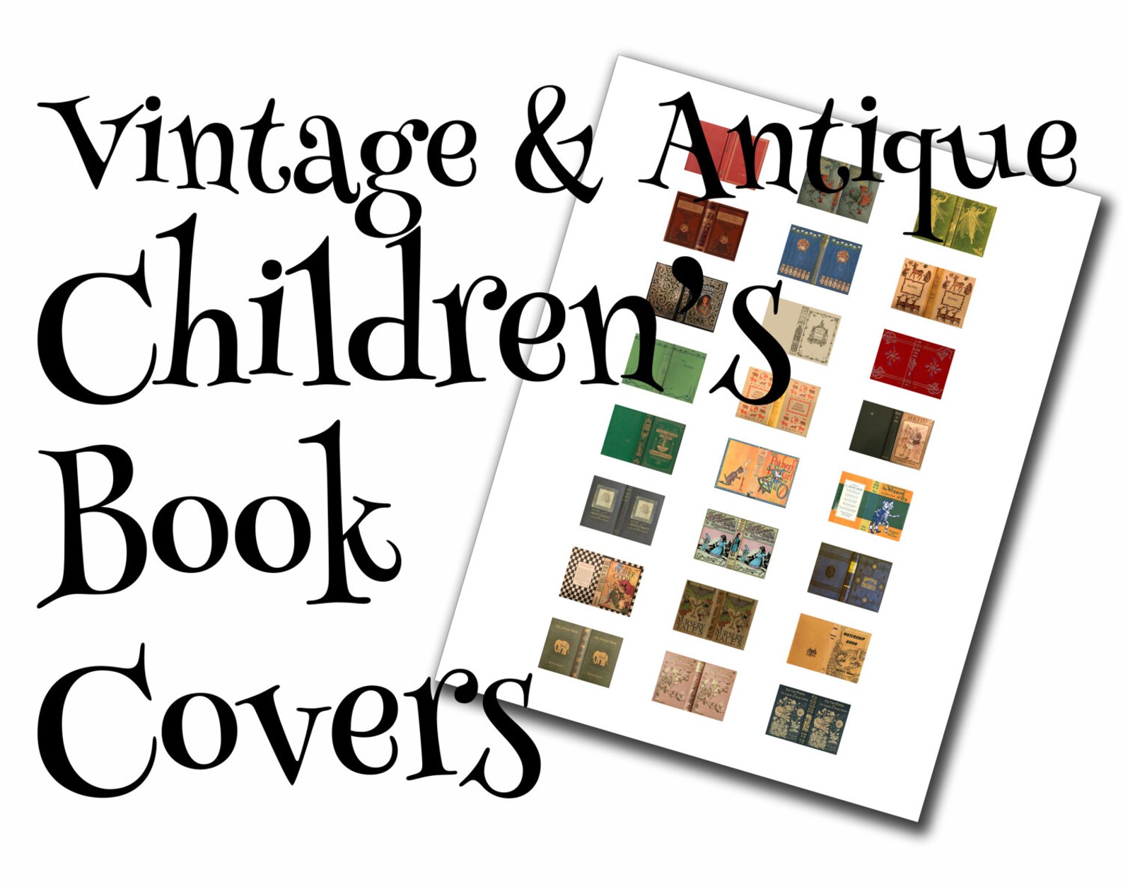 Vintage Children's Dollhouse Book Covers 112 PDF Etsy