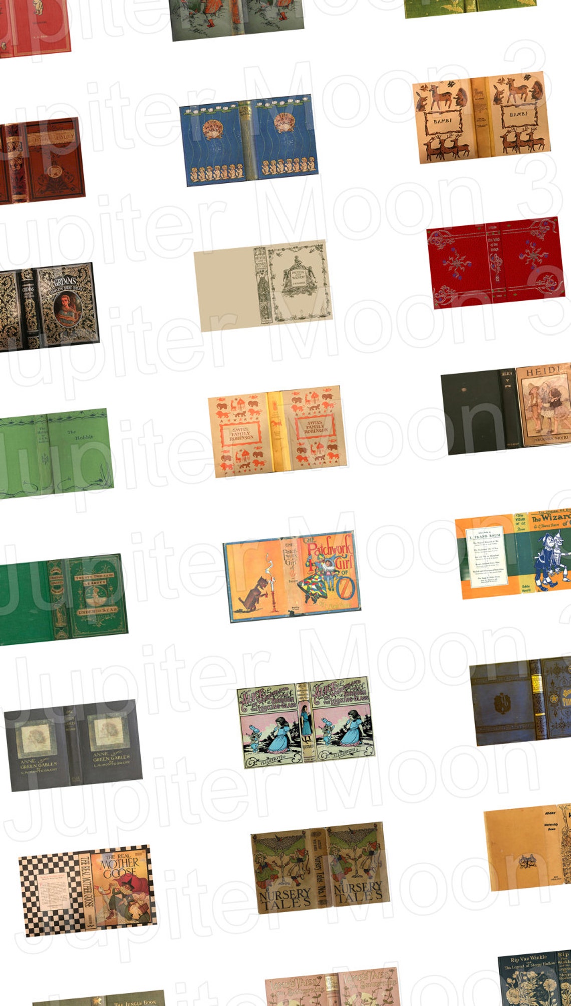 Vintage Children's Dollhouse Book Covers 1:12 PDF - Etsy