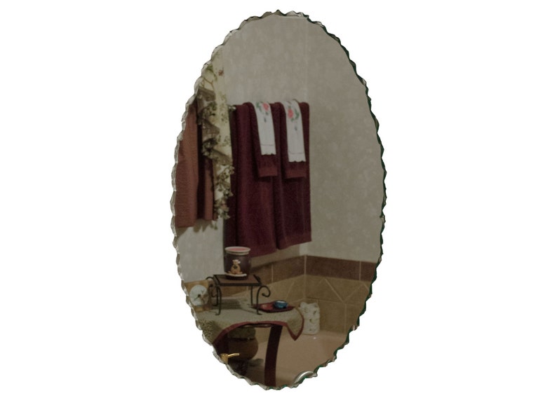 20 X 30 Back Chipped Frameless Oval Bath Mirror