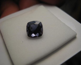 faceted  Iolite   gemstone.        6.4 x 6.4 x  4 mm tall  .       B5492