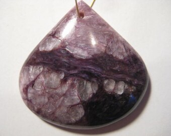 Charoite Bead.   40 x  41 x  8  mm              B5480