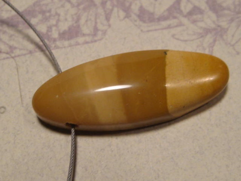 Mookaite Jasper Pendant Bead ..... 3447 34 x 13 x 6mm thick ........