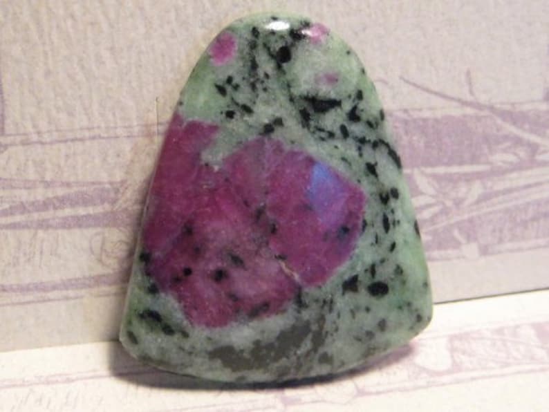 1878 Ruby in Zoiste pendant bead.. 42 x 37 x 7mm .........