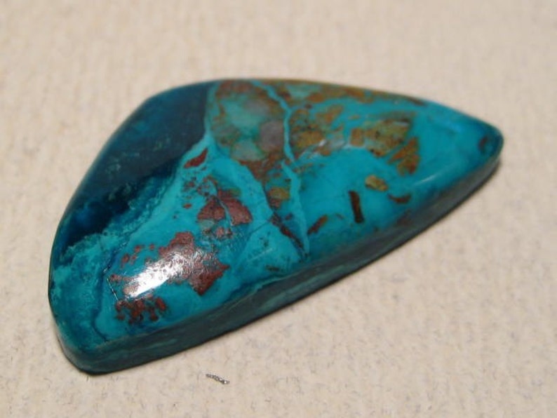 2501 Chrysocolla and Malachite cab .. 33 x 17 x 5mm thick ..
