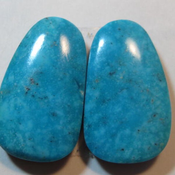 Nacozari Turquoise cab set   ....  earring pair  ....  25 x 14 x 4.6 mm           ..... a3746