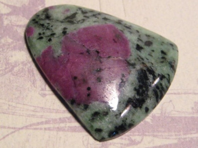 1878 Ruby in Zoiste pendant bead.. 42 x 37 x 7mm .........