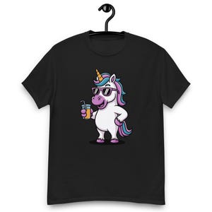 Fiesta divertida de unicornio con dibujos animados unisex de unicornio