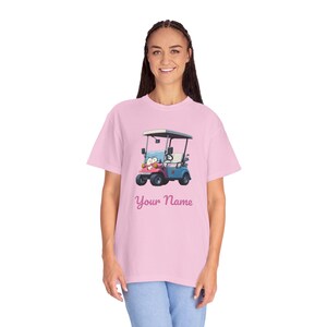 Custom Golf Cart T-shirt, Personalized Shirt for Golf Lovers, Gift for Golf Enthusiasts, Fun Golf Apparel, Summer Tee, Unisex Tee,