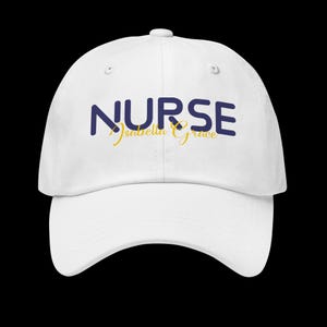 Trendy Nurse Embroidered Corduroy Hat, New Nursing Student Gift, RN Grad Dad Cap, Custom Name Nurse Hat, Nurses Week Embroidery Gift