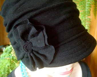 womens hat winter newsboy fine merino wool hat chemo soft hat cloche flapper chemo gift