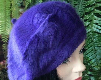 Purple beret womens beret