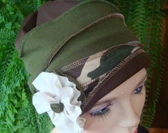 womens chemo hat chemo soft hat chemo head cover cancer hat camouflage