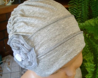 chemo hat beanie for girls  for chemo grey soft knit chemo headwear  for child  girl