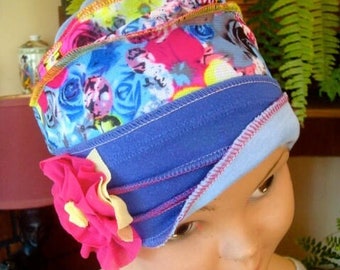 girls sewn hat soft hat girls chemo hat girls headcover girls chemotherapy