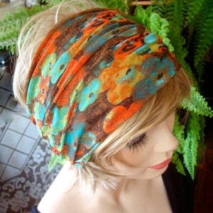 womens Headband extra Wide Headband Comfortable Yoga turband Alopecia fine soft mesh image 1