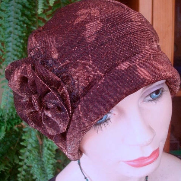 womens hat womens chemo hat chemo turban hijab chemo evening hat sparkly soft hat chemo womens brown hat cloche