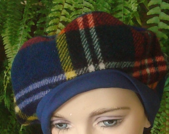 womens beret tartan wool beret womens slouchy hat womens slouchy beret womens tam woollen tam overize beret oversize tam