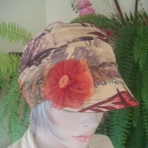 Gorra de visera para mujer, gorra de vendedor de periódicos, gorra holgada, gorra de quimioterapia para mujer, gorra suave para mujer, gorra, regalo de quimioterapia, gorro de quimioterapia