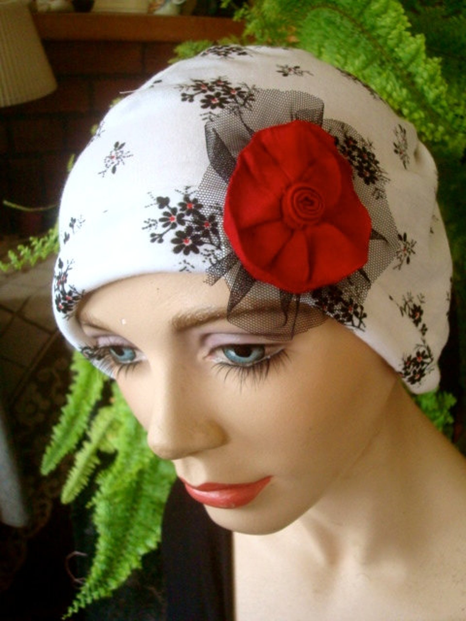 Womens Soft Chemo Sleep Cap Pretty Chemo Cotton Hat Cancer Etsy