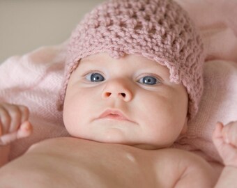 Crochet baby hat pdf pattern easy crochet baby boy girl  hat pdf teddy or flower motif
