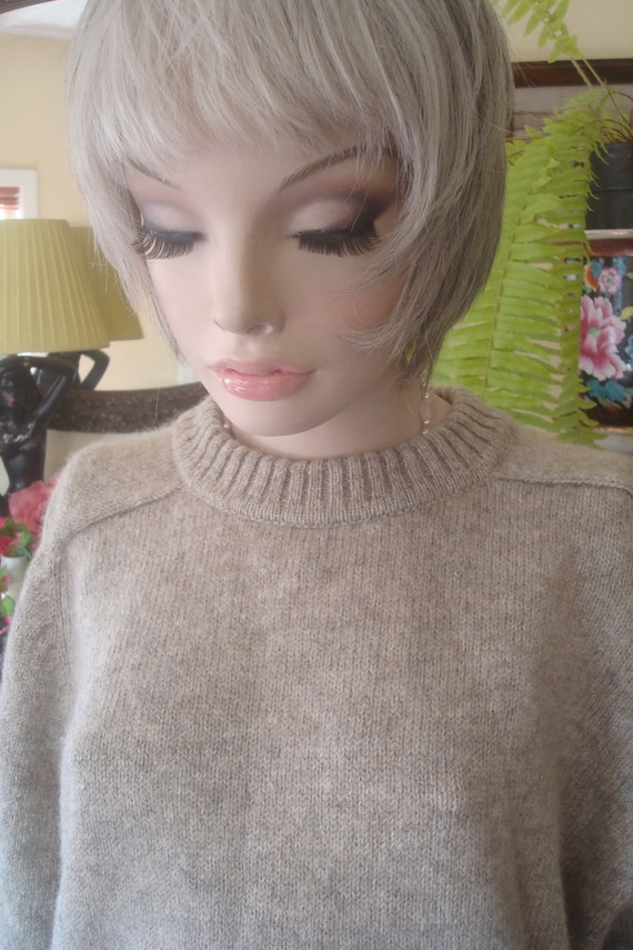 Vintage sweater mens vintage sweater beige coloure