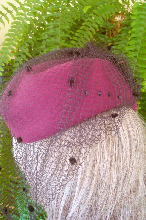 womens vintage hat wool hat womens fascinator fas… - image 4
