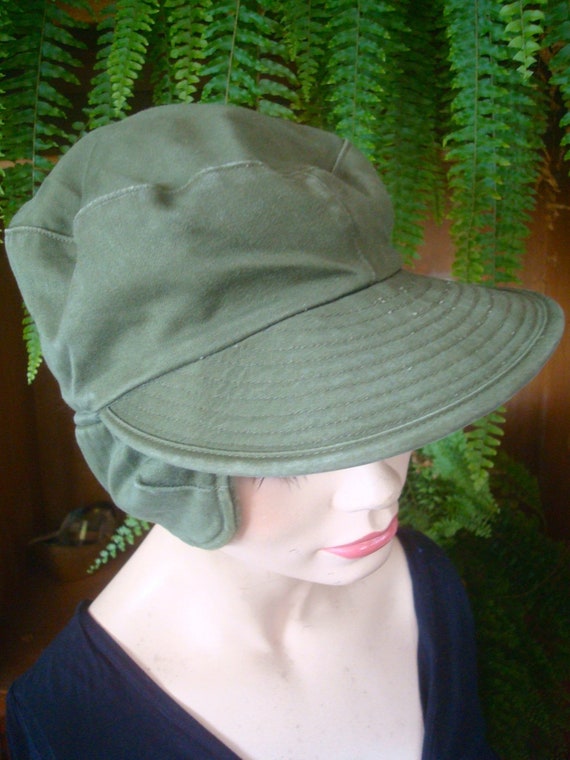 womens hat womens aviator hat army hat winter hat… - image 1