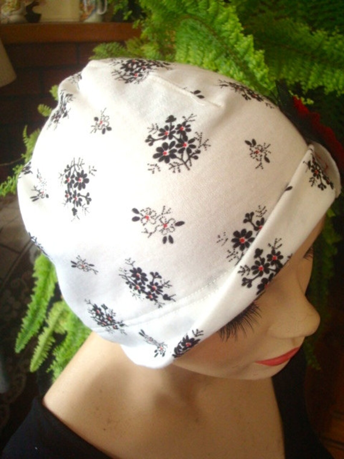 Womens Soft Chemo Sleep Cap Pretty Chemo Cotton Hat Cancer Etsy