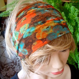 womens Headband extra Wide Headband Comfortable Yoga turband Alopecia fine soft mesh image 2