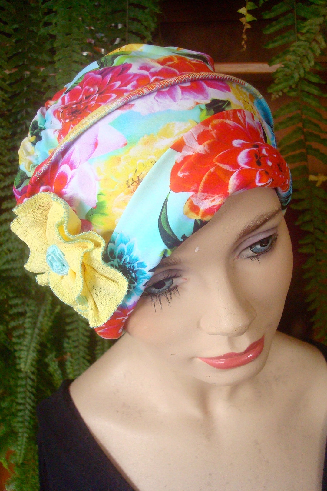 Spitze Chemo Beanie Für Frauen - Baumwolle Turban Für Haarausfall