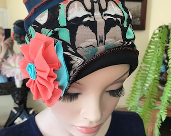 Womens chemo hat womens headcover womes soft hat chemo headwear