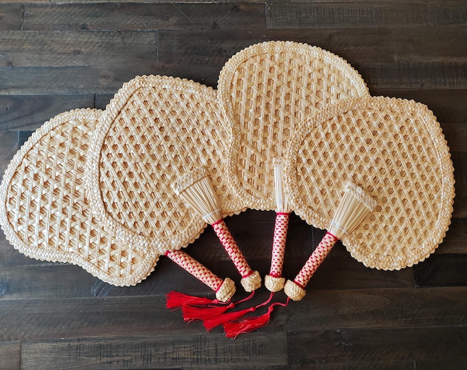 Hand Fans Natural Straw Fan Wedding Fans Rustic Home Decor Old Fashion Summer Fans Party Favors Eco-friendly Four Shapes