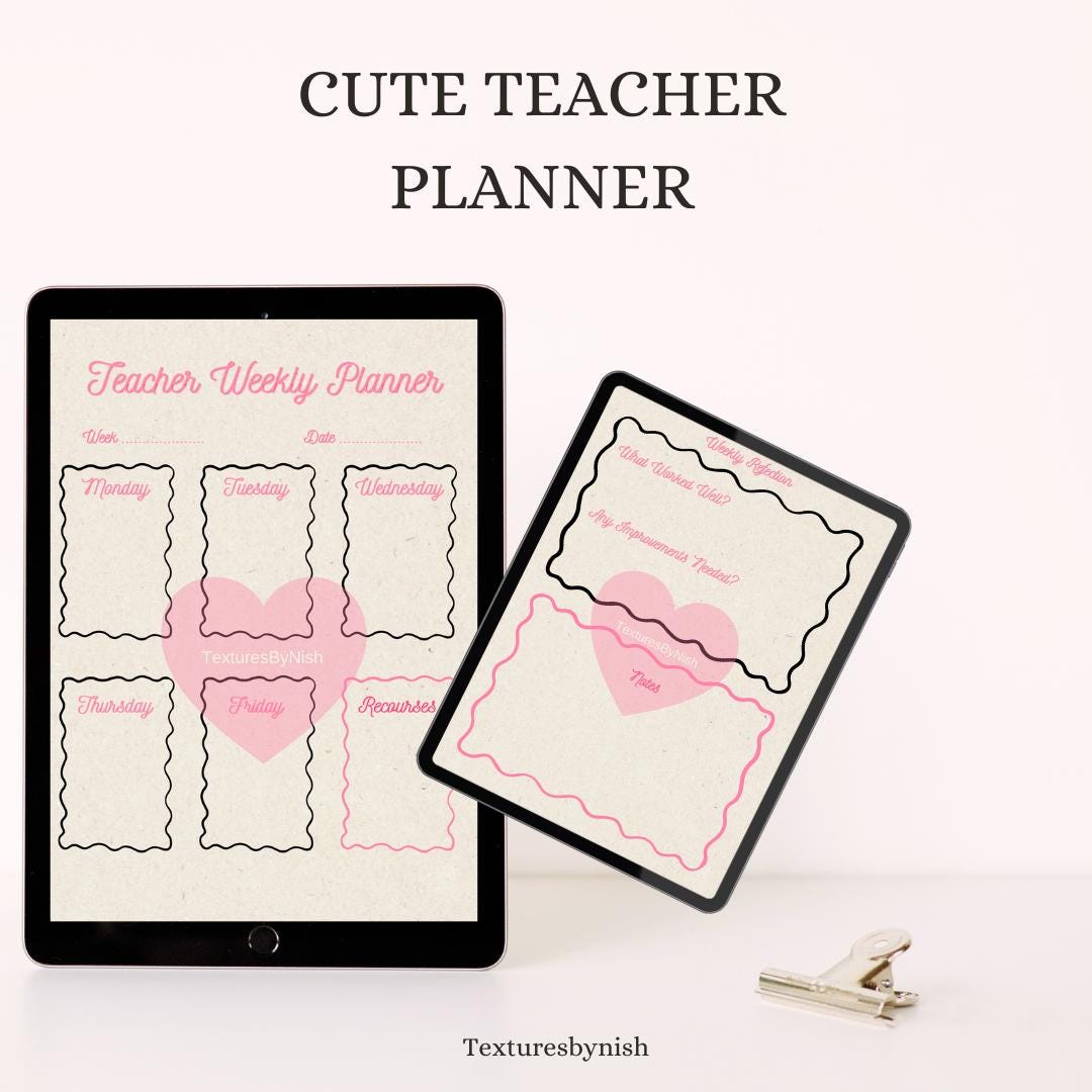 Teacher Weekly Planner Printable PDF - Etsy