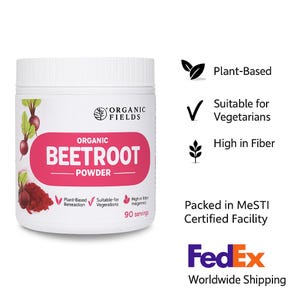Bio Rote Beete Pulver 180g | Pflanzliches Superfood | Hoher Faser Energieschub | Vegan & Vegetarisches Beilagen | Natürlicher Detox Getränkemix