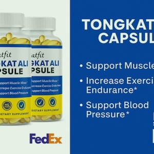 2 Bottles Tongkat Ali Capsules – 240 Count – Herbal Testosterone & Energy Booster – Natural Endurance Supplement