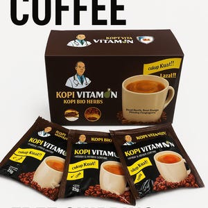 Coffee Vitamin Instant Coffee Bio Herbs For Men- 10 Sachets Each Box